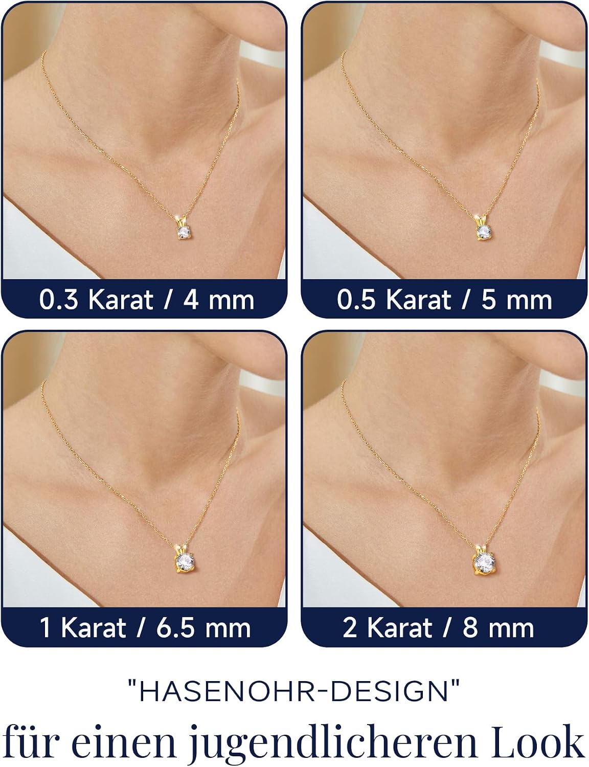 Detalle 2 de MomentWish Moissanite Halskette 0,5 Karat