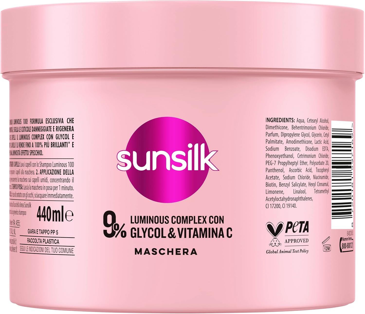 Detalle de Sunsilk Mask Luminous 100: Maschera Capelli Illuminante da 440 ml