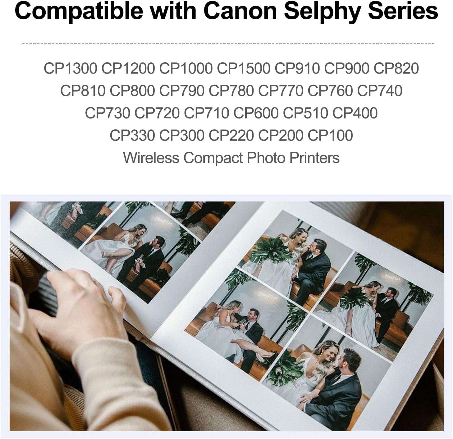 Detalle de MeetRGB Selphy CP1500 Ink and Paper Set, 3 Cartridges and 108 Glossy Sheets