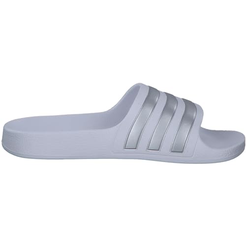 Detalle de Adidas Adilette Aqua Slides Kinder – Cloud White / Silver Met, Größe 29 EU