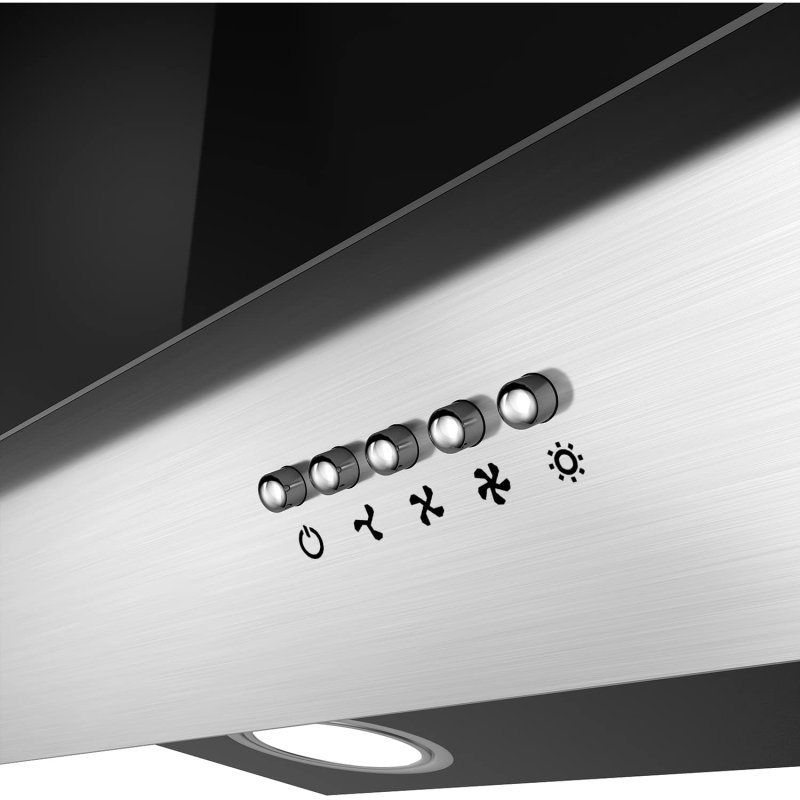 Detalle 2 de Ciarra CBCB6736C Campana Decorativa Inclinada 60 cm en Acero Inoxidable