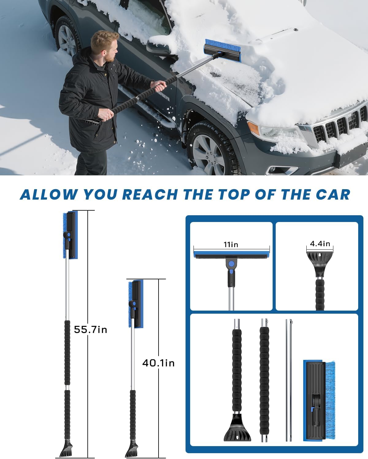 Detalle 2 de helloleiboo 2025 Extra Long 55.7" Ice Scraper