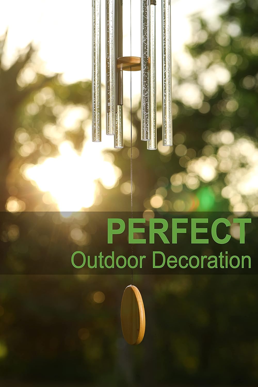Thumbnail 6 de DesGully FD-EP-230201-1572 Solar Wind Chime, 37-Inch, 6 LED Bars