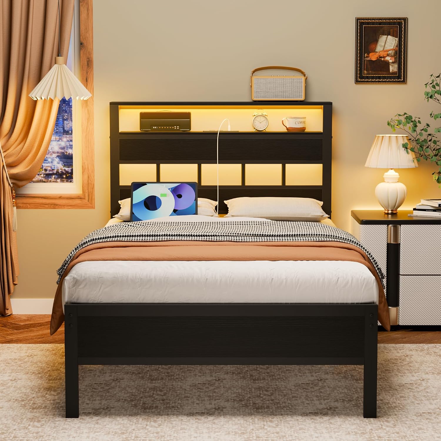 Detalle de Furnulem Twin Bed Frame