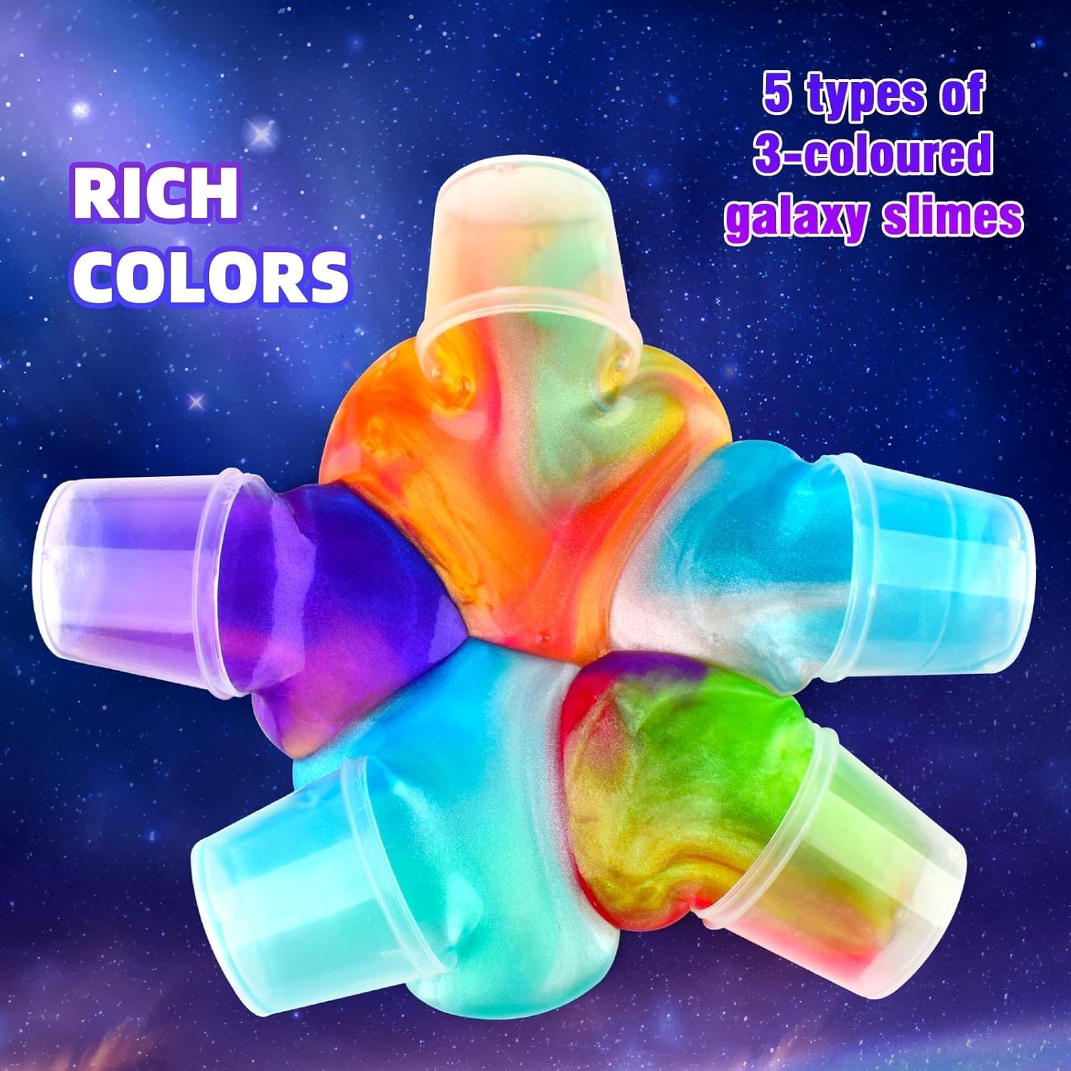 Thumbnail 1 de 80 Pack Valentine Galaxy Slime Kit 80pcs