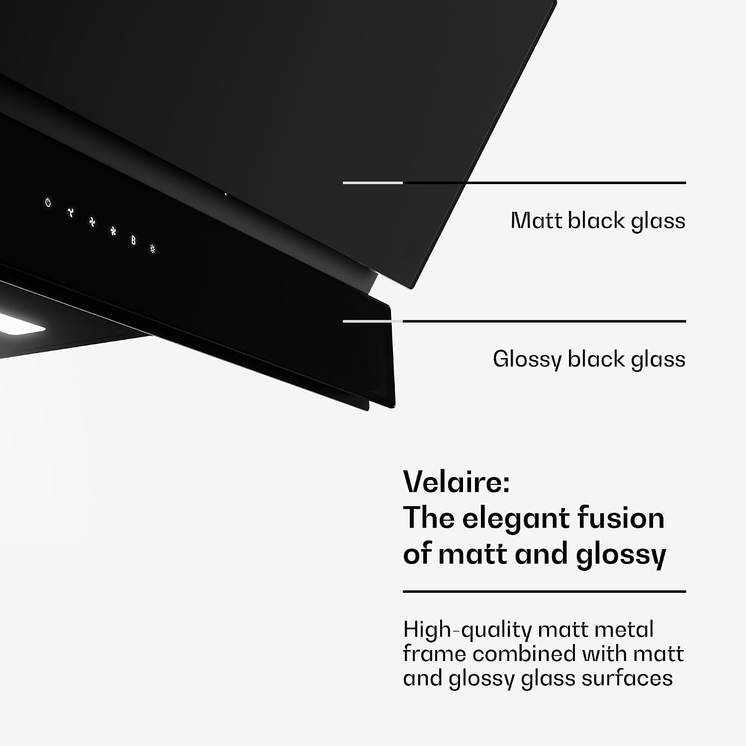 Thumbnail 5 de Klarstein Velaire 90 cm Cooker Hood, 820 m³/h Boost, A++ and Touch Control