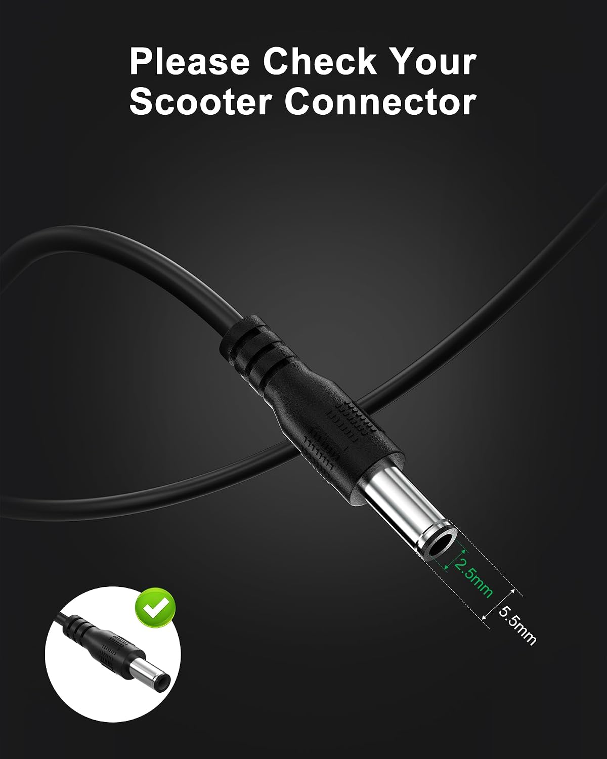 Thumbnail 3 de VHBW 42V 2A Electric Scooter Charger for GoTrax Series