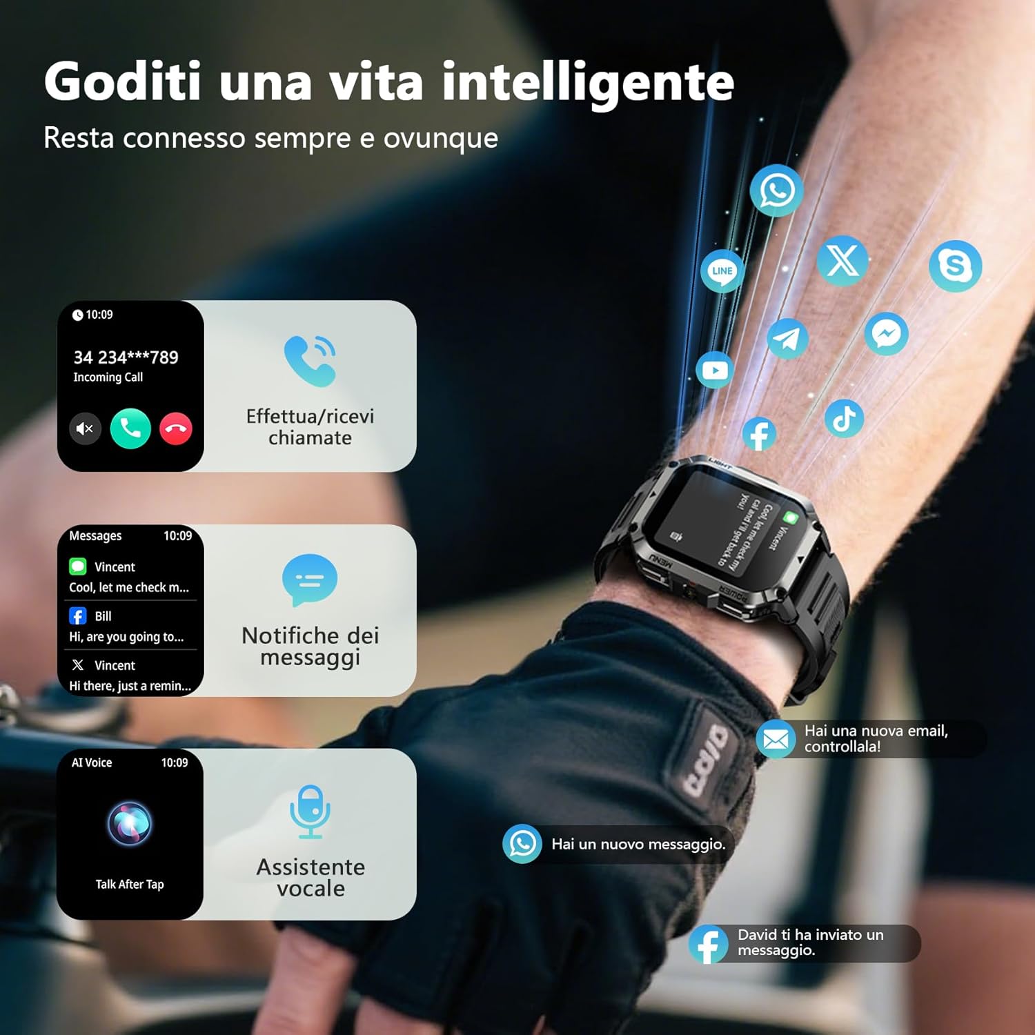 Thumbnail 3 de Blackview Smartwatch 2,01" militare 900 mAh