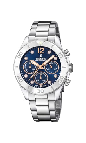 Detalle de Festina Montre Femme Analogique en Acier Inoxydable 316L Argenté