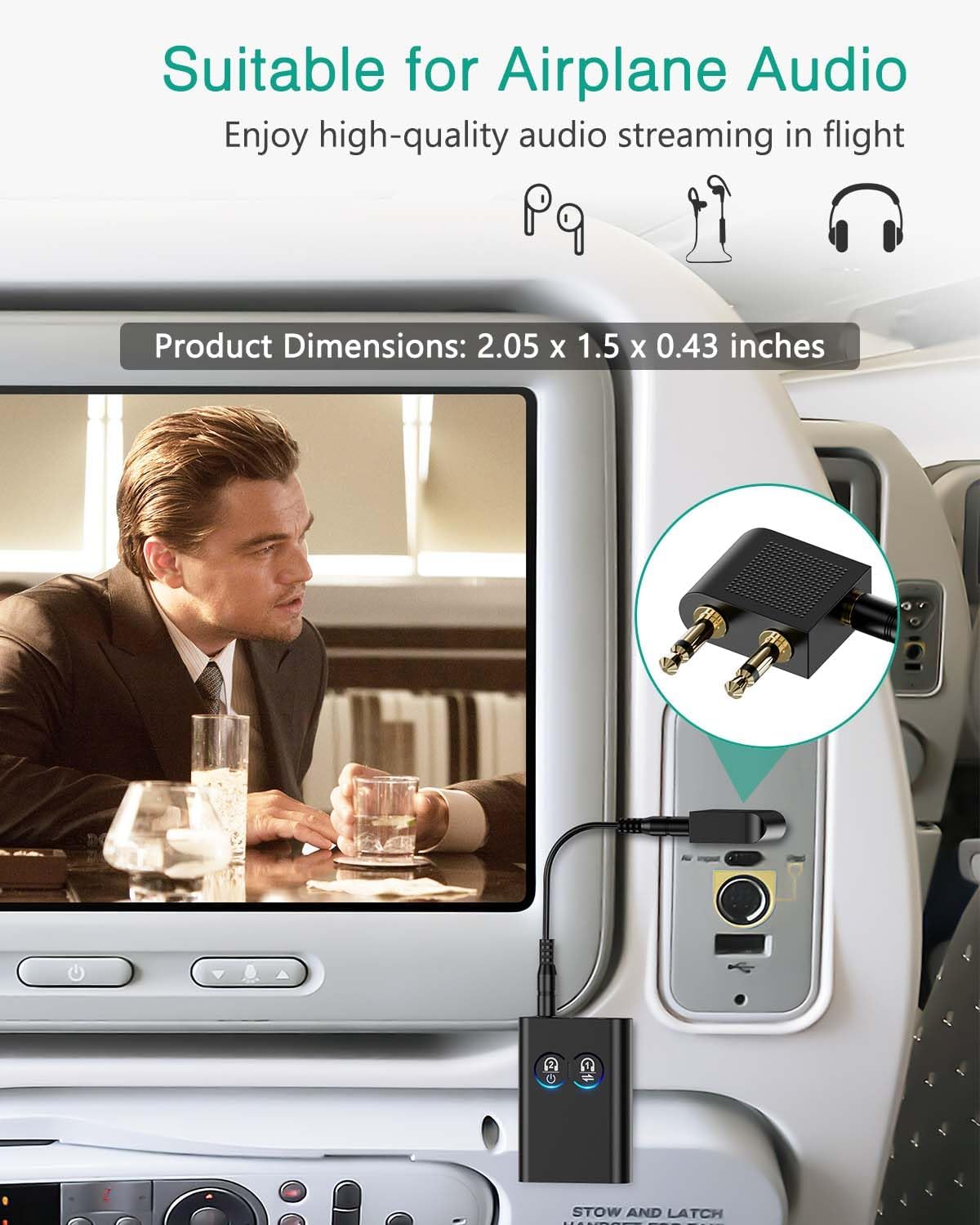 Thumbnail 4 de ORIA Bluetooth audio adapter aptX Adaptive