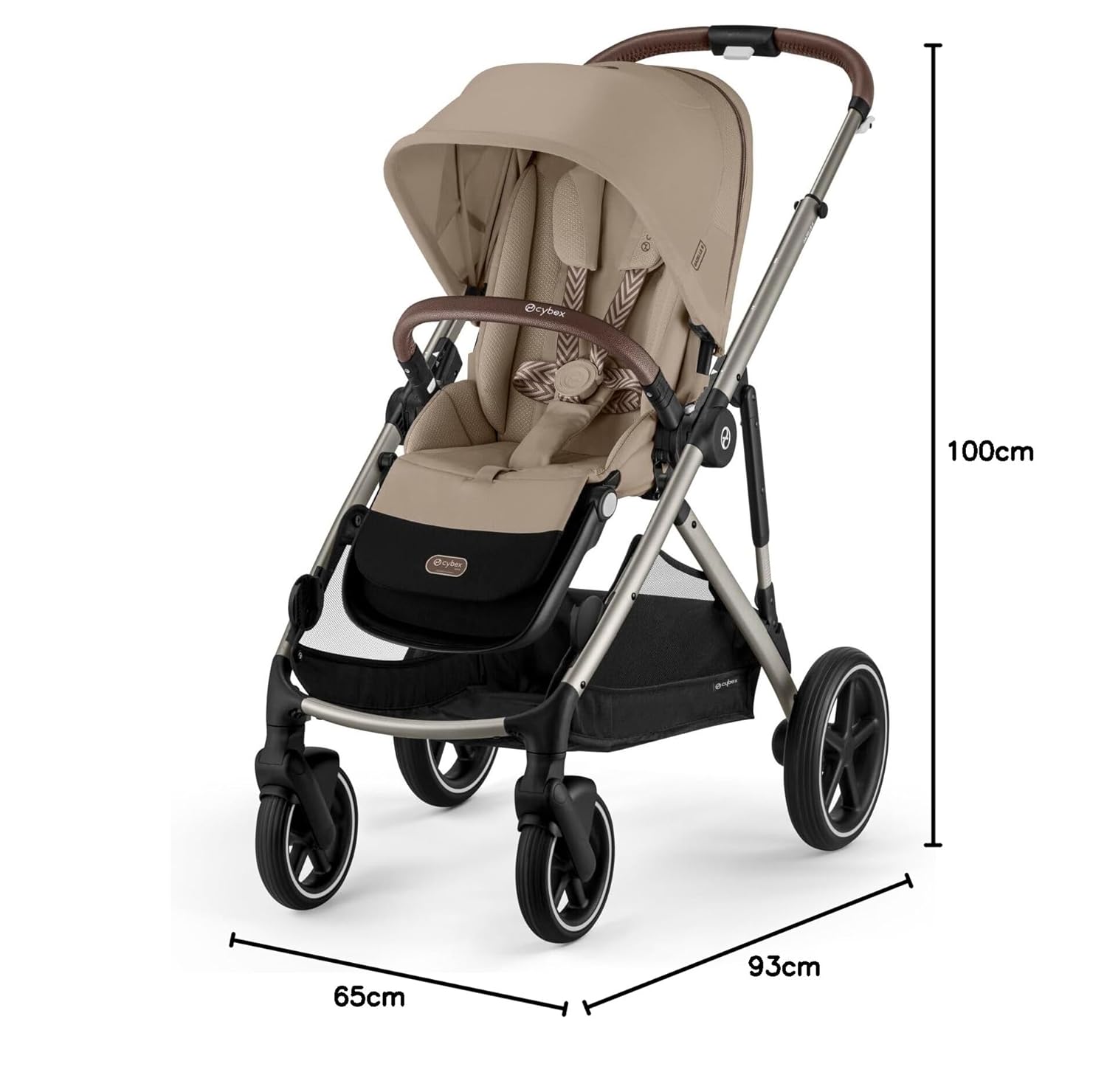 Thumbnail 6 de CYBEX Gold Gazelle S – Kombinierbarer Kinderwagen ab Geburt bis ca. 4 Jahre, Almond Beige