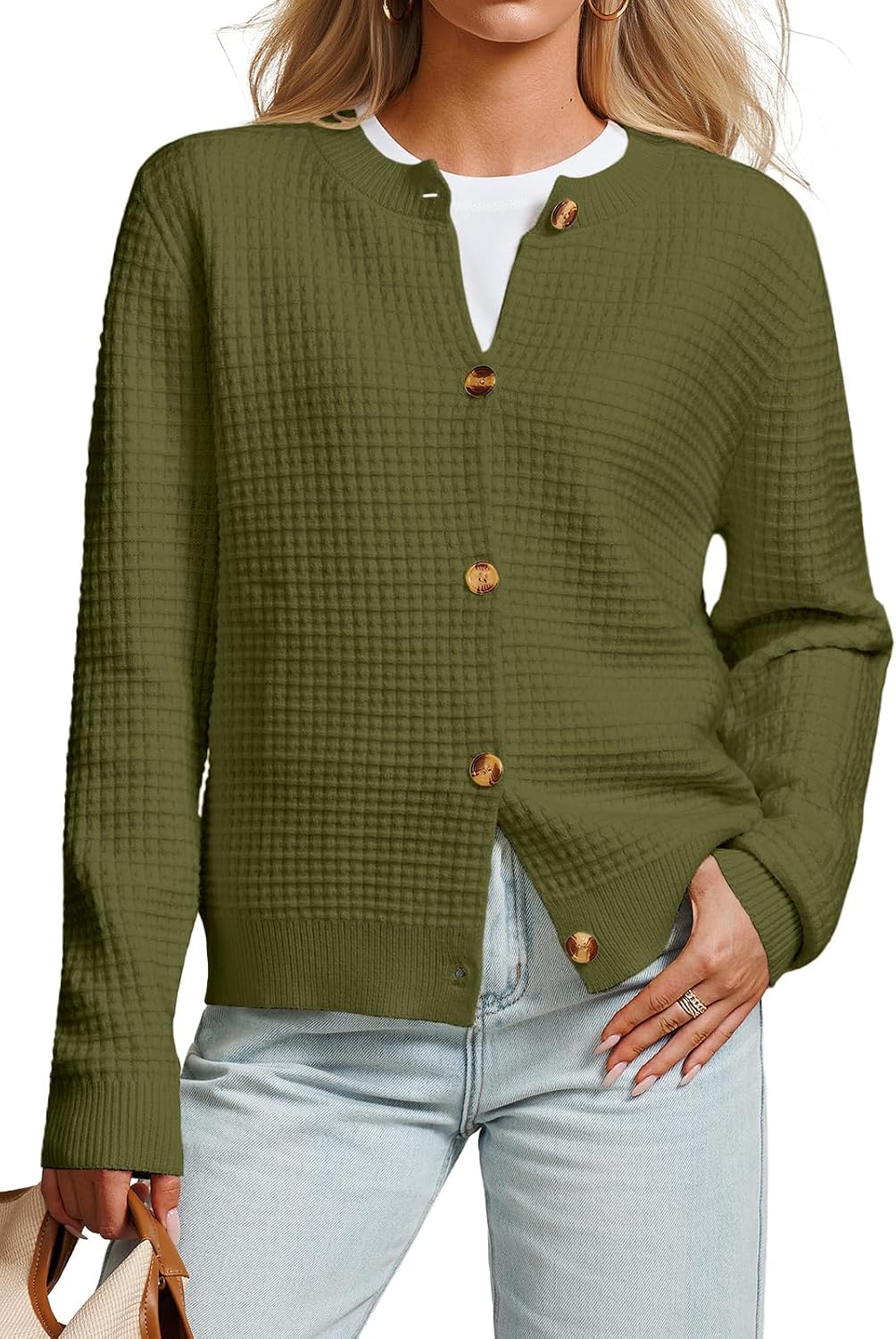 Detalle de YUNDAI cardigans crew neck 25% viscose