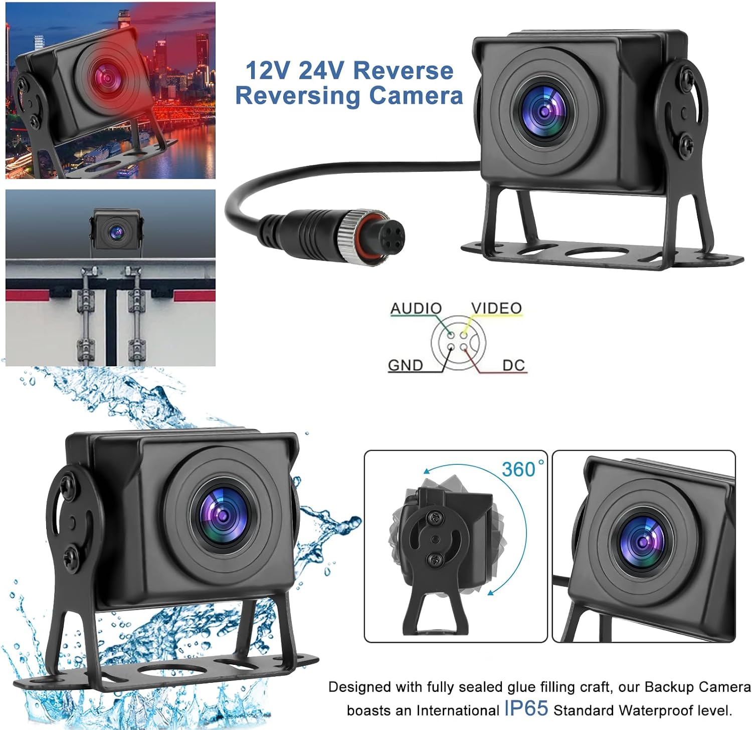 Thumbnail 2 de Kairiyard Set telecamera retromarcia con monitor 7'' HD e visione grandangolare 170° IP69
