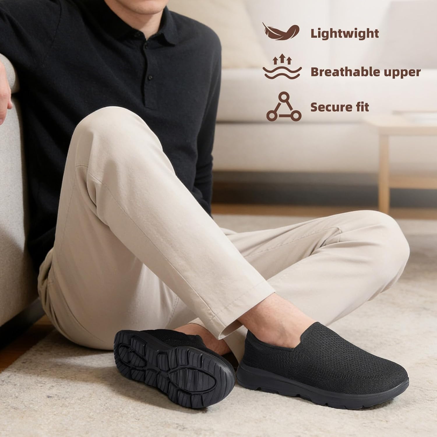 Thumbnail 3 de TIOSEBON Men's Slip-On Loafer Shoes: Comfortable Mesh Casual Walkers