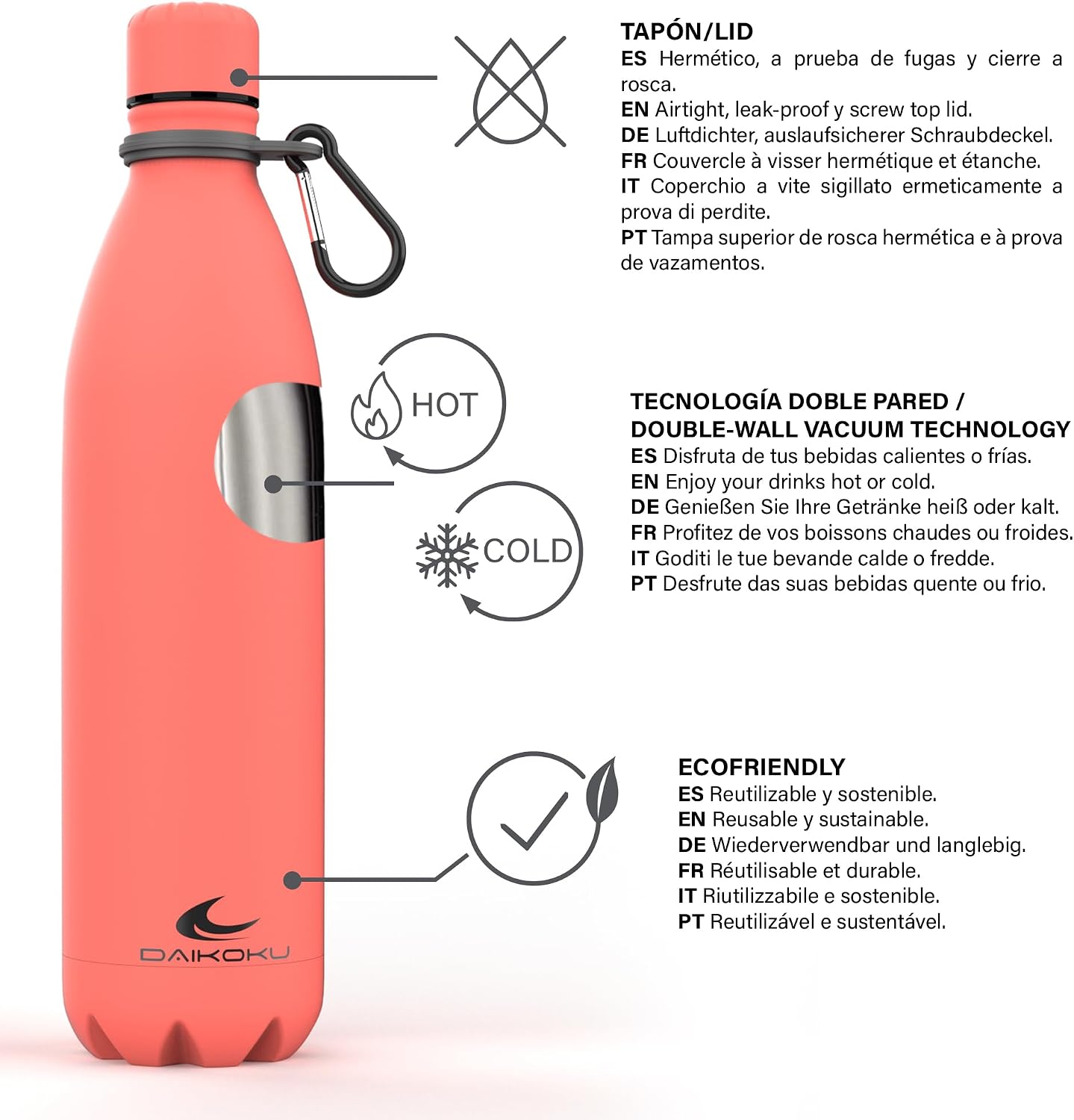 Detalle 2 de Daikoku Bottiglia Termica 750 ML 🌊