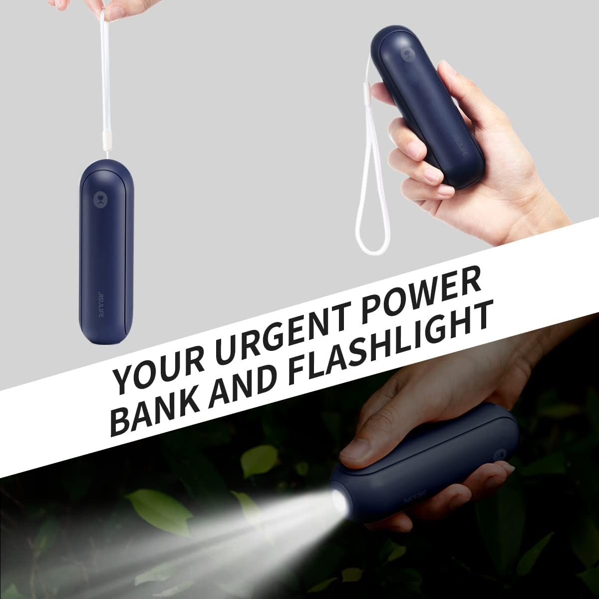 Thumbnail 6 de JISULIFE F8-P Handheld Fan, Foldable USB Rechargeable with Flashlight