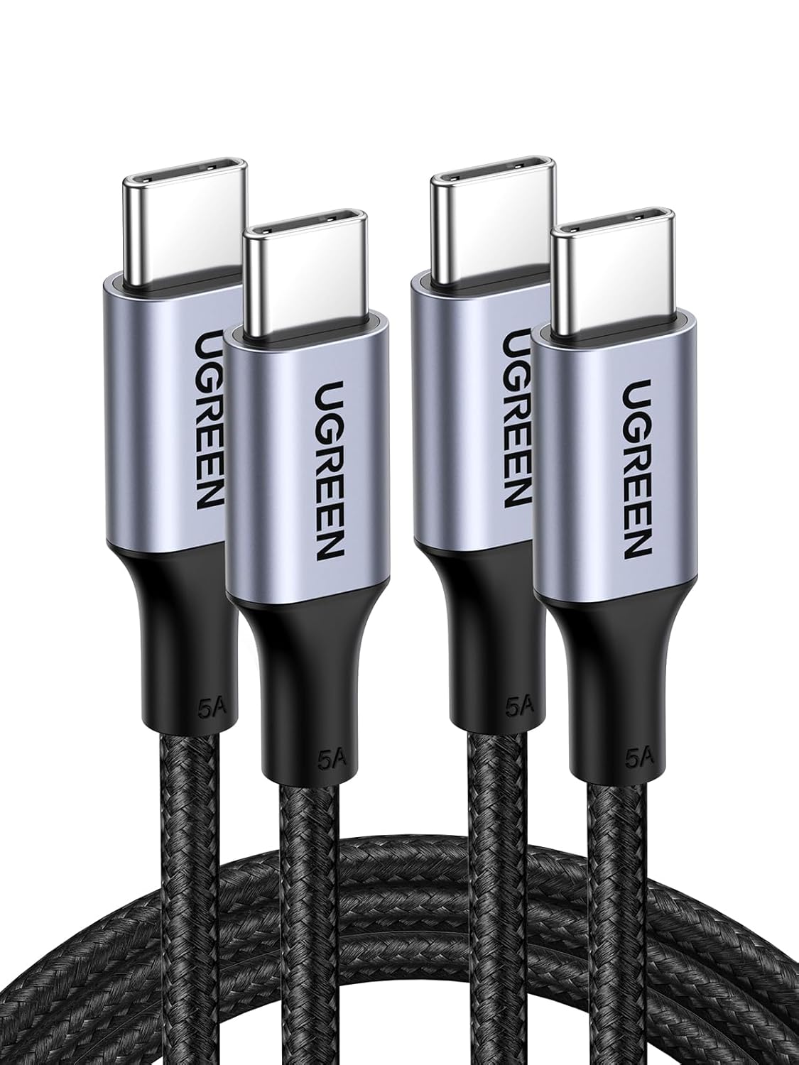 Detalle de UGREEN 2 Pack USB C to USB C 100W cable
