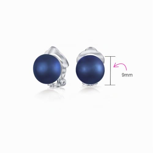 Thumbnail 4 de Bling Jewelry pendientes botón con perla negra de agua dulce y plata 925
