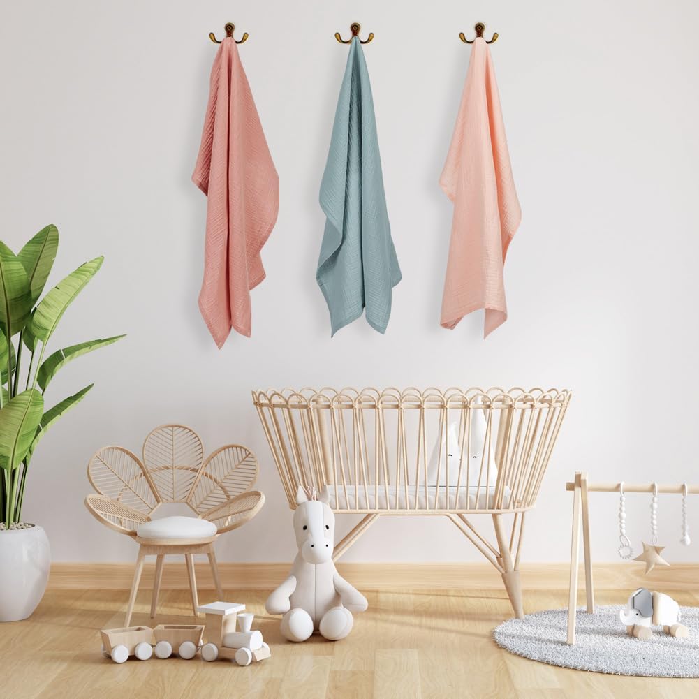 Thumbnail 5 de Aolso couvertures bébé en mousseline 60 x 60