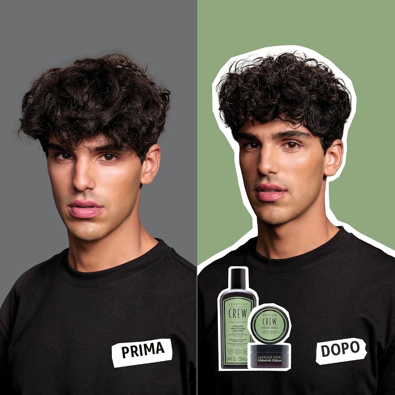 Detalle 2 de American Crew Forming Pre-Styling Shampoo: shampoo vegano per capelli ricci uomo, 250ml
