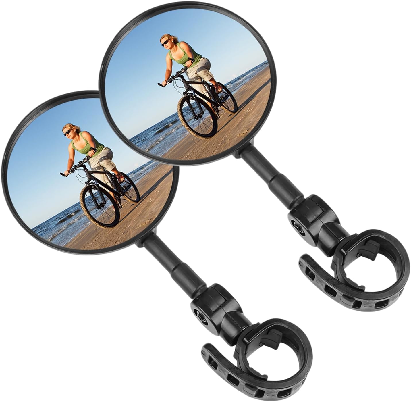Xynovate 2 rétroviseurs vélo 360° réglables avec miroir convexe HD (paire)
