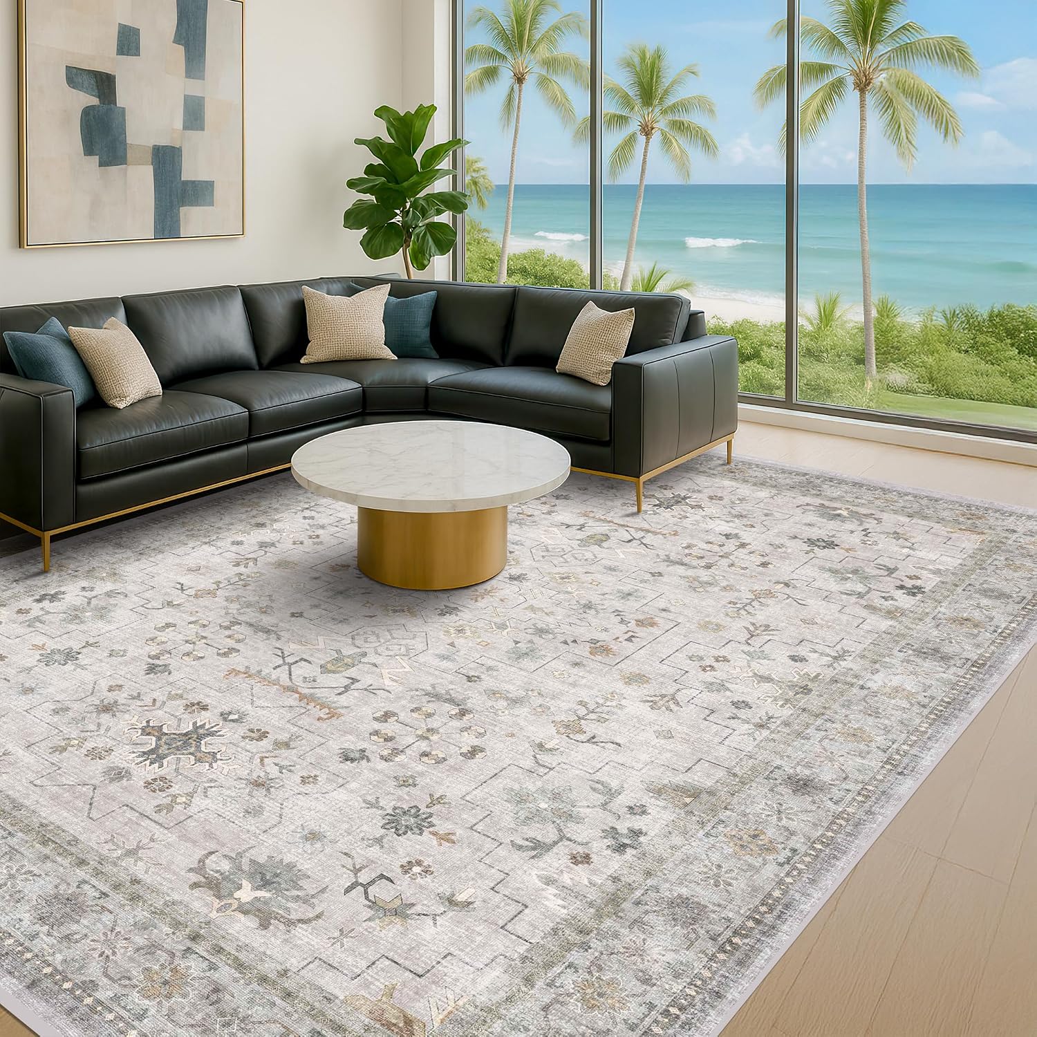 Detalle 2 de Hazo Haus Boho Floral Rug, 10x12