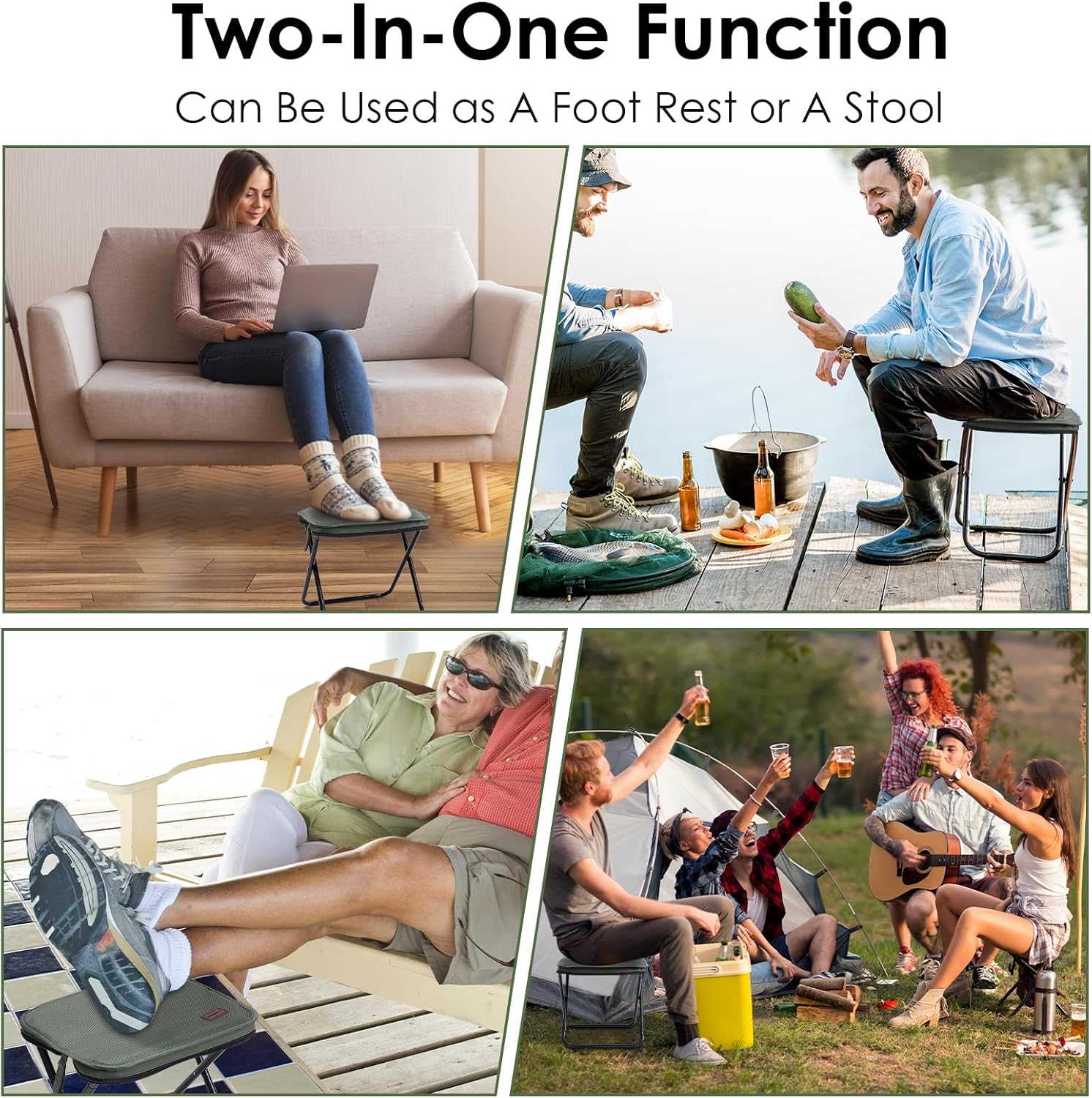 Thumbnail 5 de MOONCY Camping Stool 33×26.5×32cm, 120kg capacity