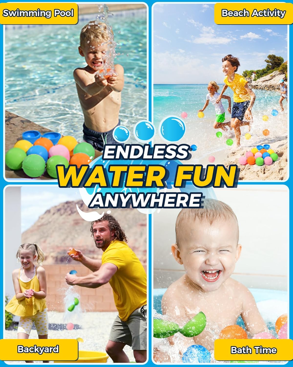 Detalle 2 de KOKODI 16-piece Reusable Magnetic Water Balloons for Outdoor Summer Play