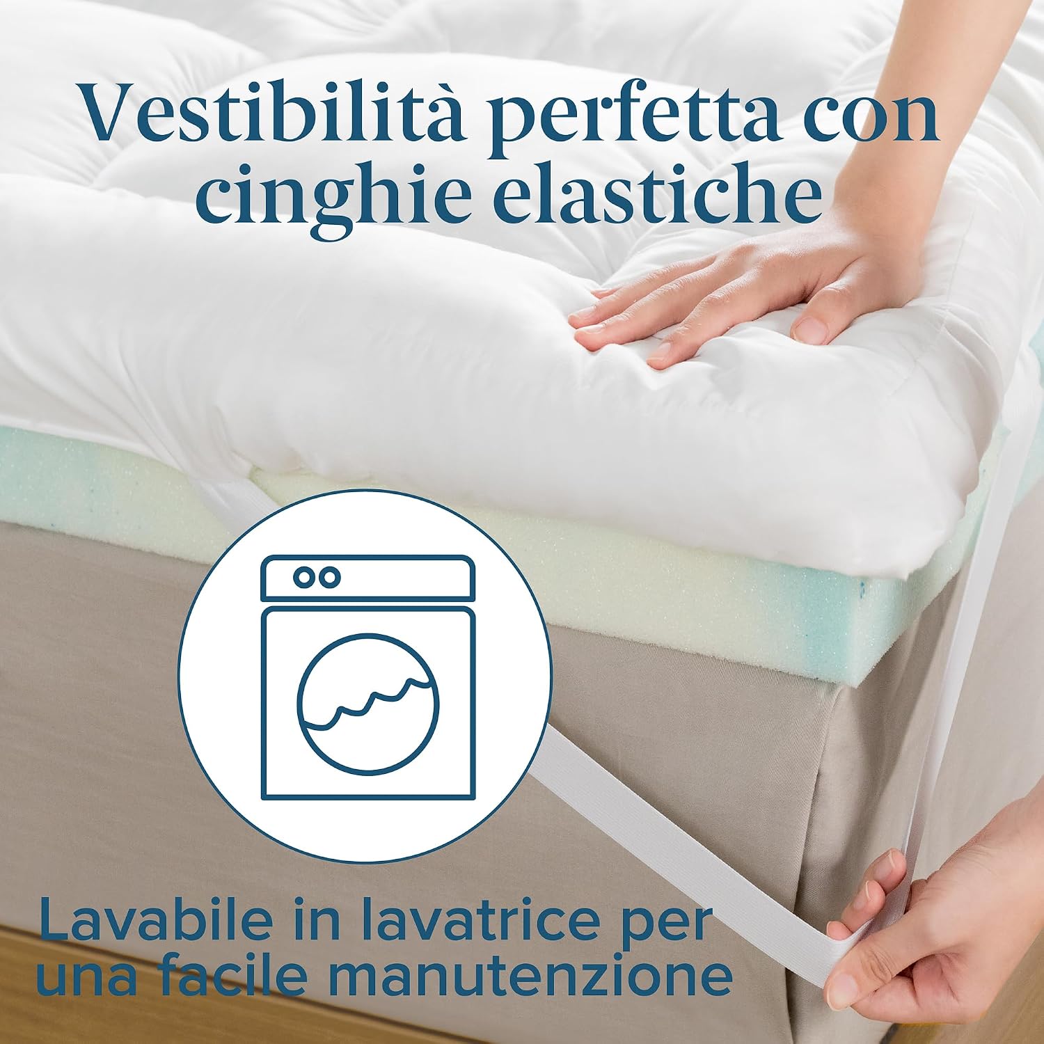 Thumbnail 6 de Zinus Topper Materasso 160x190 cm – 10 cm, Schiuma Cooling Airflow, Traspirante e Rigidezza Media