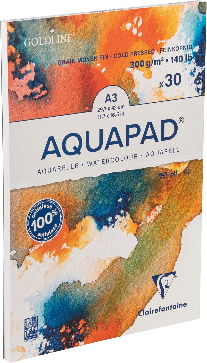 Detalle de Clairefontaine 975722C Goldline Aqua Bloc 30 hojas