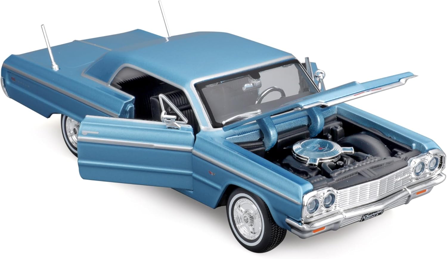 Thumbnail 4 de Maisto Chevrolet Impala (1964) „Special Edition“ in blau – Modellauto 1:24 mit beweglichen Teilen