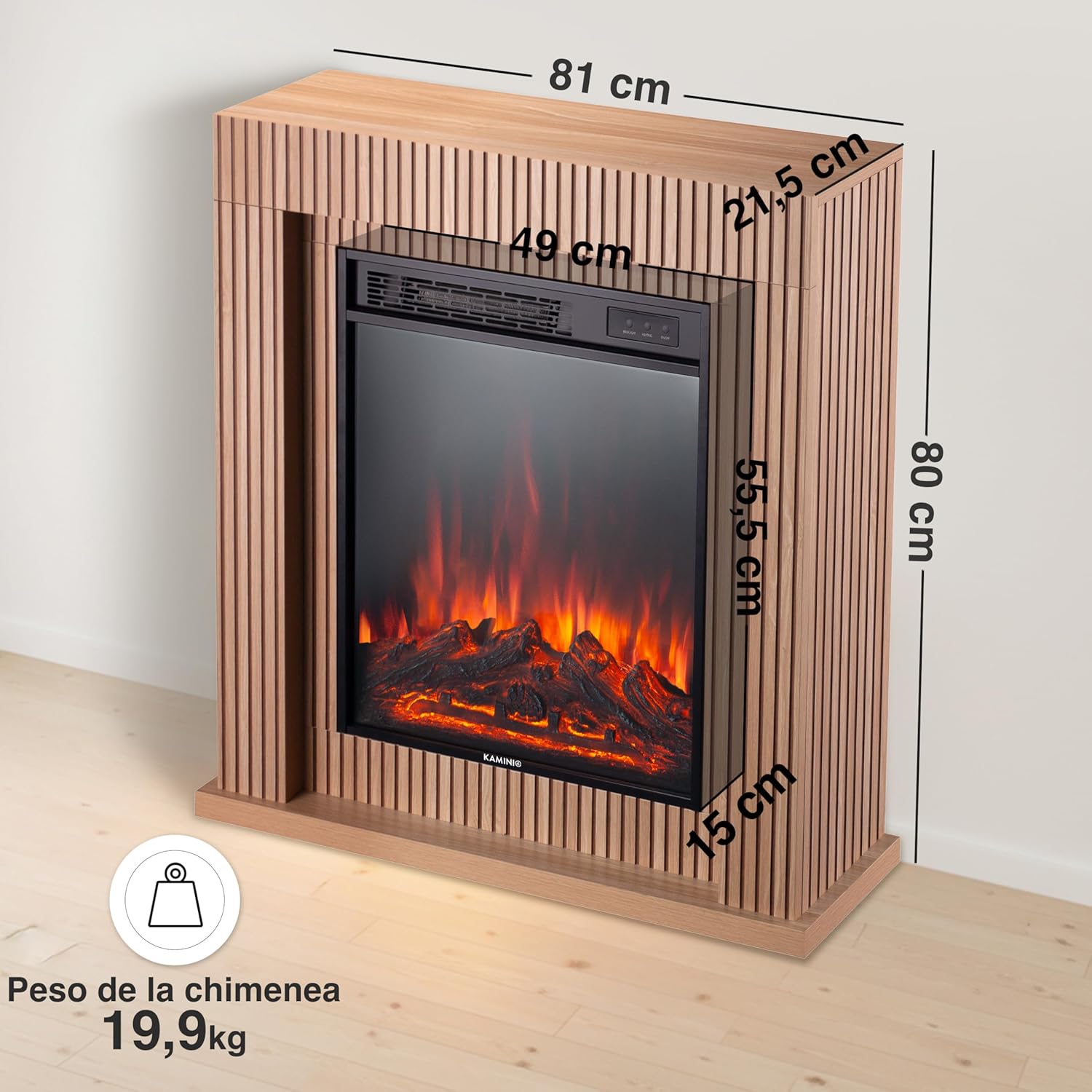 Thumbnail 5 de KAMINIO Matti chimenea eléctrica 32 pulgadas