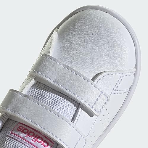 Thumbnail 7 de adidas Advantage Lifestyle Court Two Hook-And-Loop Shoes para bebé (Cloud White/Real Pink/Core Black), 22 EU