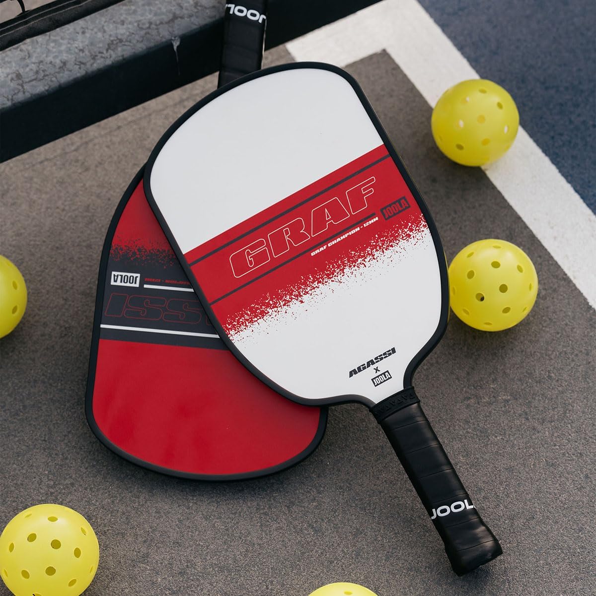 Thumbnail 1 de JOOLA Agassi x Graf: Pagaia da Pickleball con Superficie in Fibra di Vetro e Certificazioni USAP & UPA-A