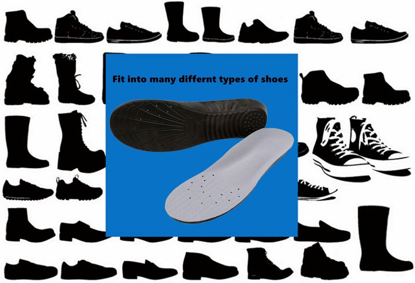 Thumbnail 6 de Amitataha 0099 Memory Foam Insoles, High-Arch Support, Trim-to-Fit, Size L
