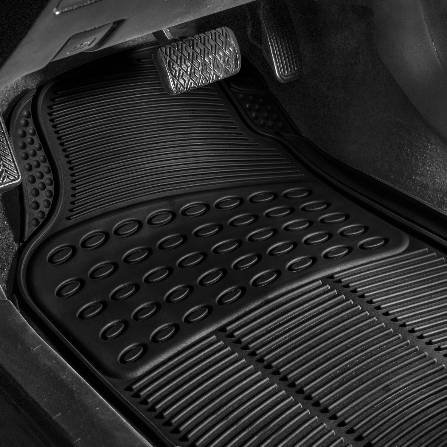 Detalle de FH Group Rubber Car Floor Mats Universal Fit