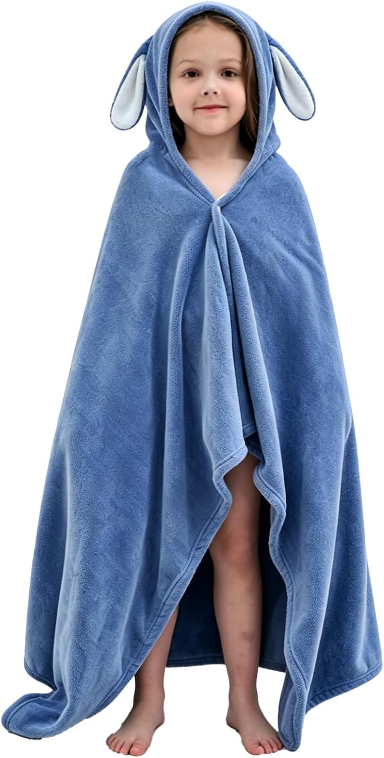 Detalle 1 de Hilmocho Kids Hooded Bath Towel – Large Soft Baby & Toddler Poncho Towel (140cm x 70cm)
