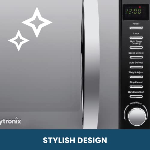 Detalle 2 de VYTRONIX VY-HMO800 800W Digital Microwave Oven – 20 Litre, Black with Mirrored Front