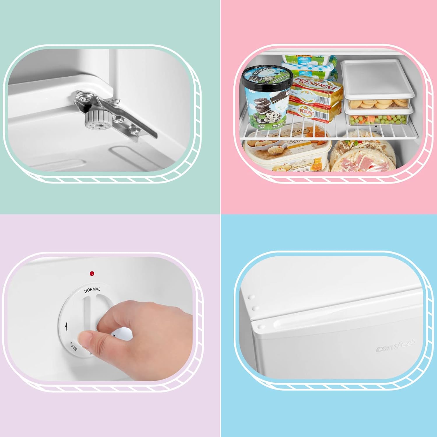 Detalle 2 de Comfee RCU40WH2 Mini congelador 31L 4 estrellas