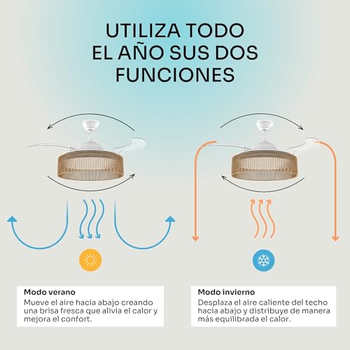 Thumbnail 7 de Mellerware Ventilador de Techo Brizy Bright Rattan: suave, silencioso y con luz LED