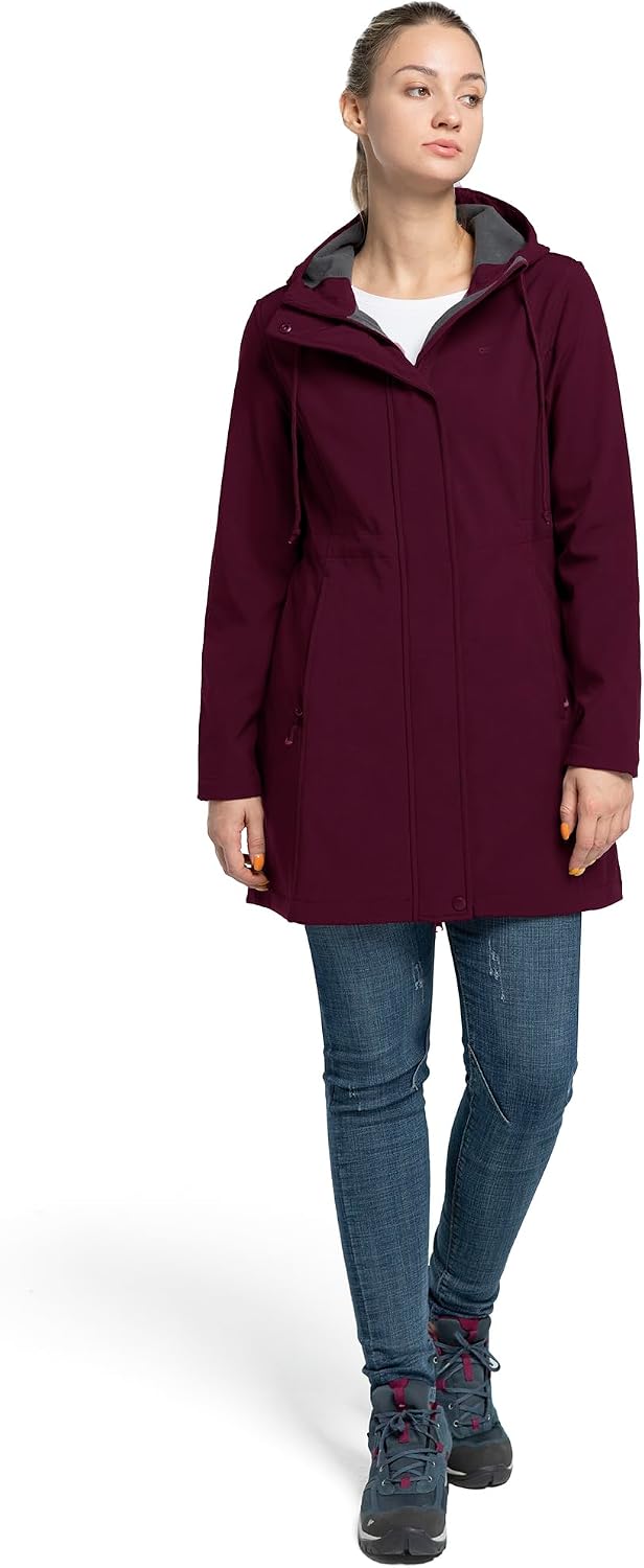 Detalle 2 de 33,000ft Damen Softshell Regenjacke Lange