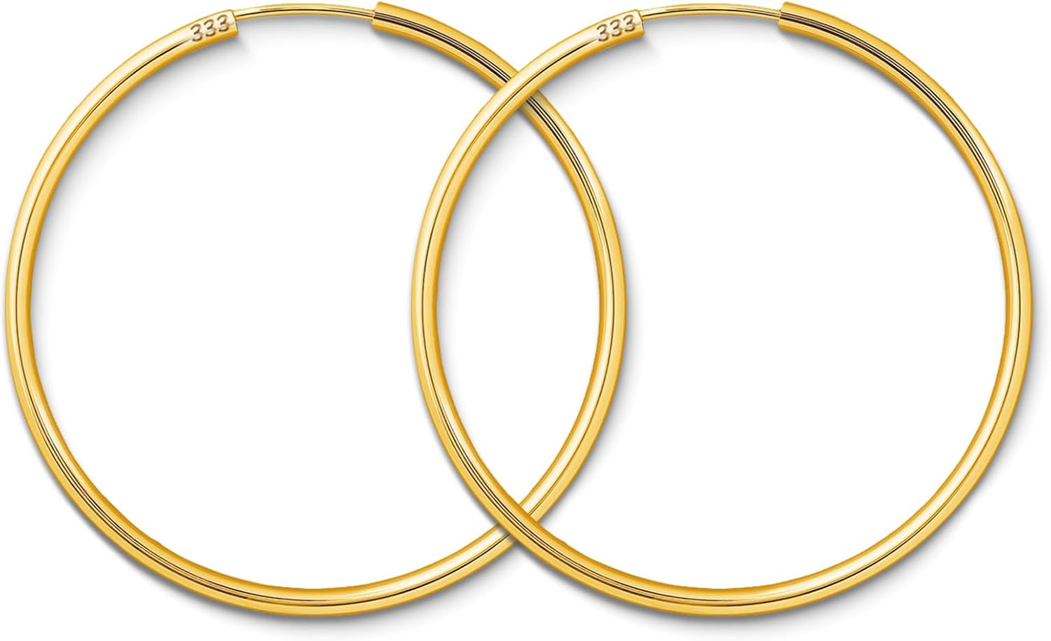 Detalle de EDELIND Boucles d'Oreilles Créoles Or Jaune 40 mm — Or jaune 333/375/585/750, Ø 40 mm