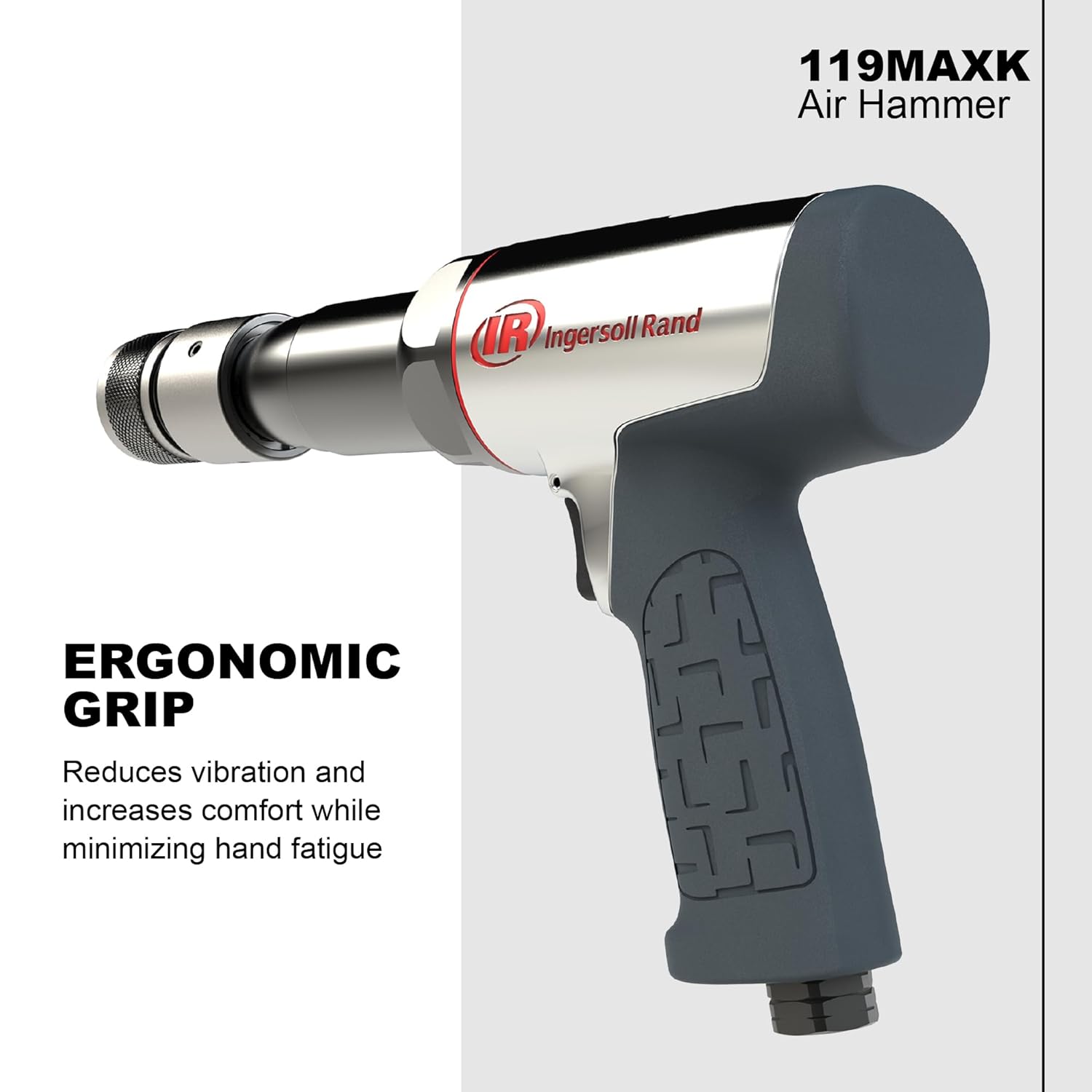 Detalle 2 de Ingersoll Rand Kit Martello Pneumatico 119MAXK: Set da 5 scalpelli, cambi rapido e custodia