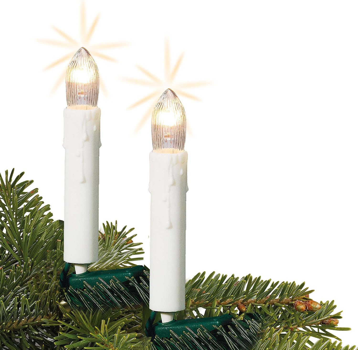 Thumbnail 6 de Hellum guirlande sapin claire pour intérieur avec prise, 16 bougies blanches effet cire fondue – 6,0 m