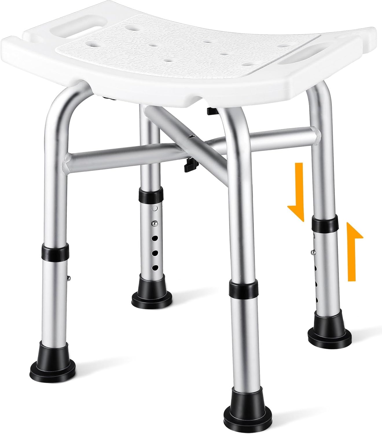 Detalle de Hiqufet HQSC Shower Chair, Adjustable Height with Non-Slip Feet