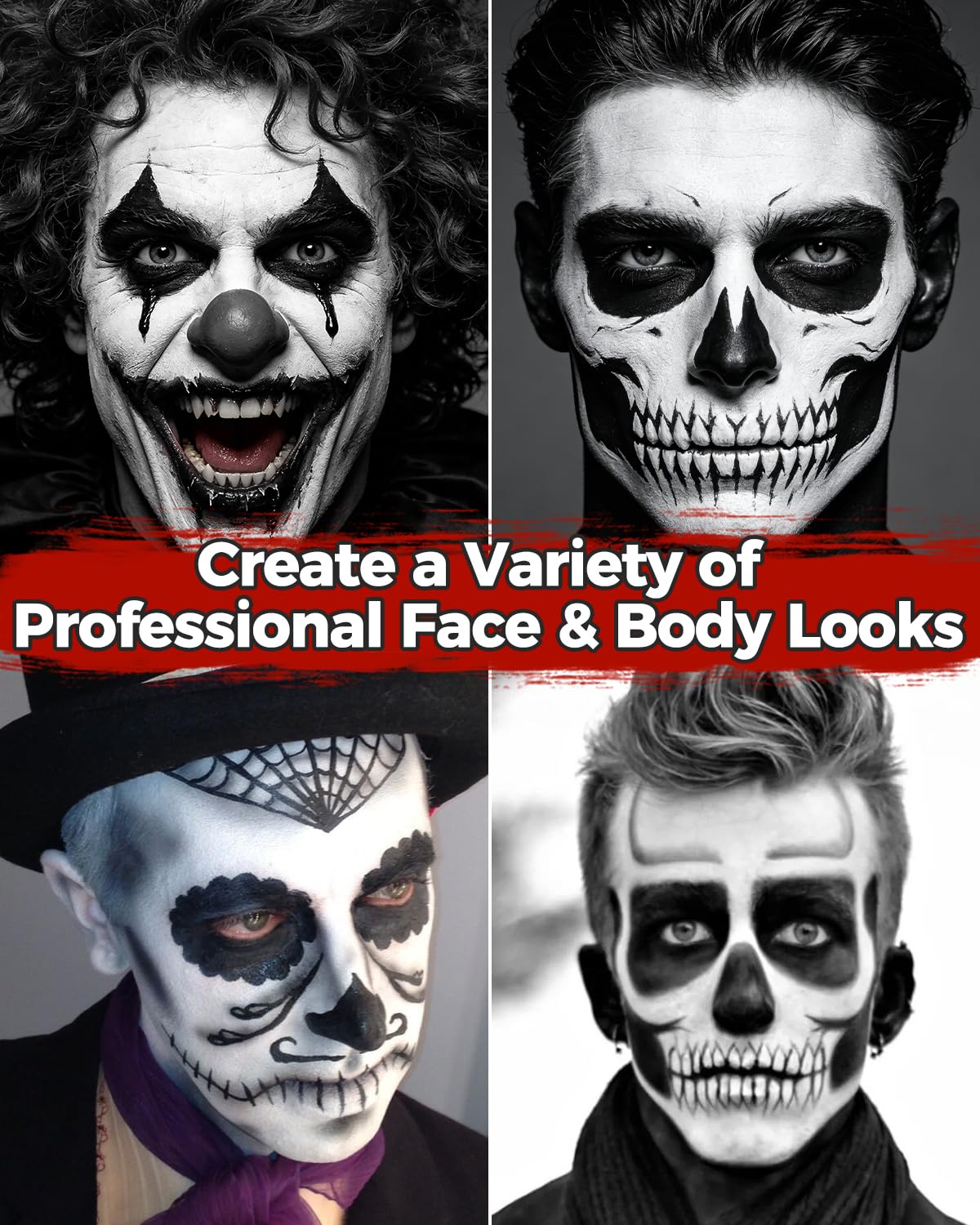 Detalle 2 de Oil-Based Face Paint Kit with 6 Brushes