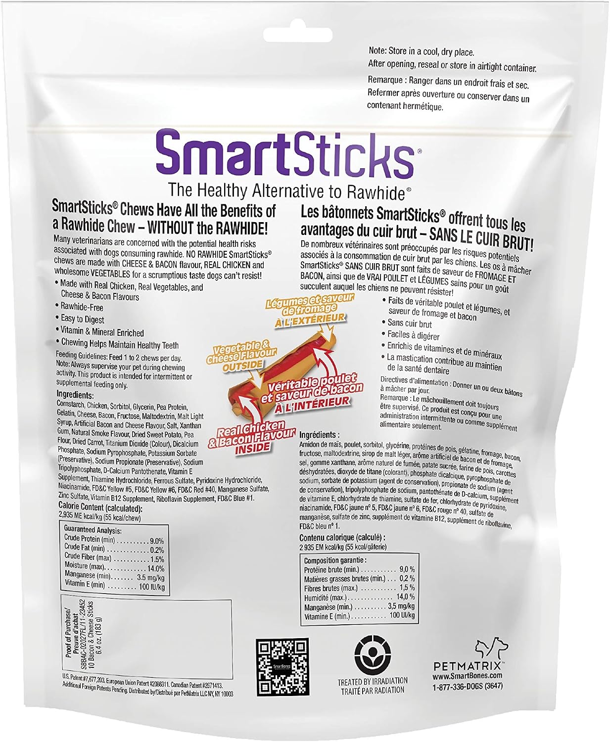 Detalle 2 de SmartBones Bacon & Cheese Dog Chews, 183 g