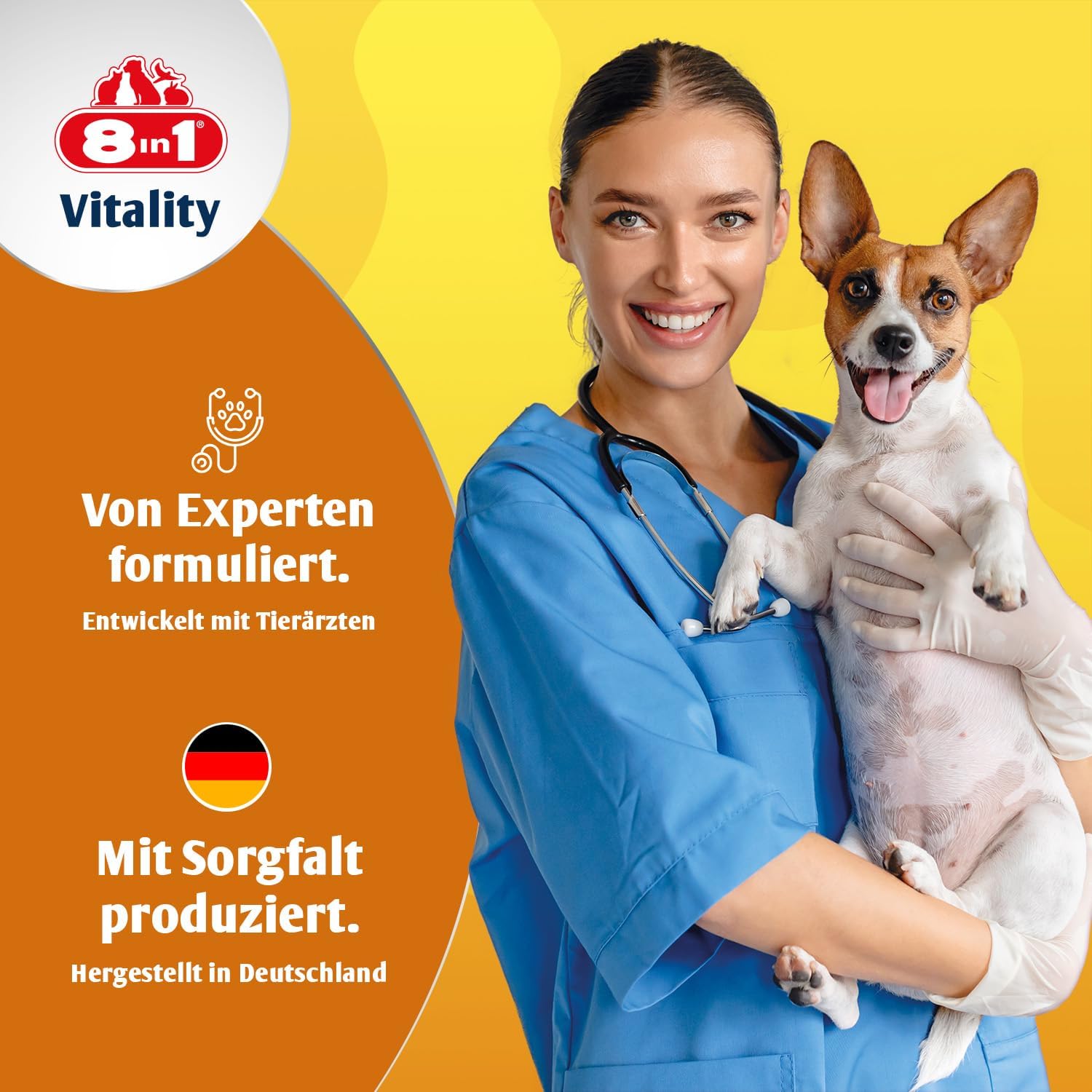 Detalle de 8in1 Multivitamin Tabletten Senior – Nahrungsergänzung für ältere Hunde (70 Tablets)