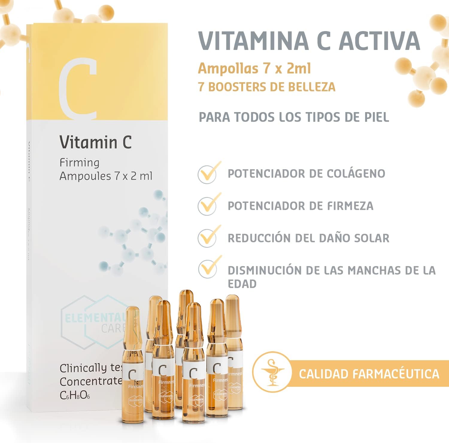 Thumbnail 1 de Elemental Care Ampollas Flash Vitamina C 7x2ml