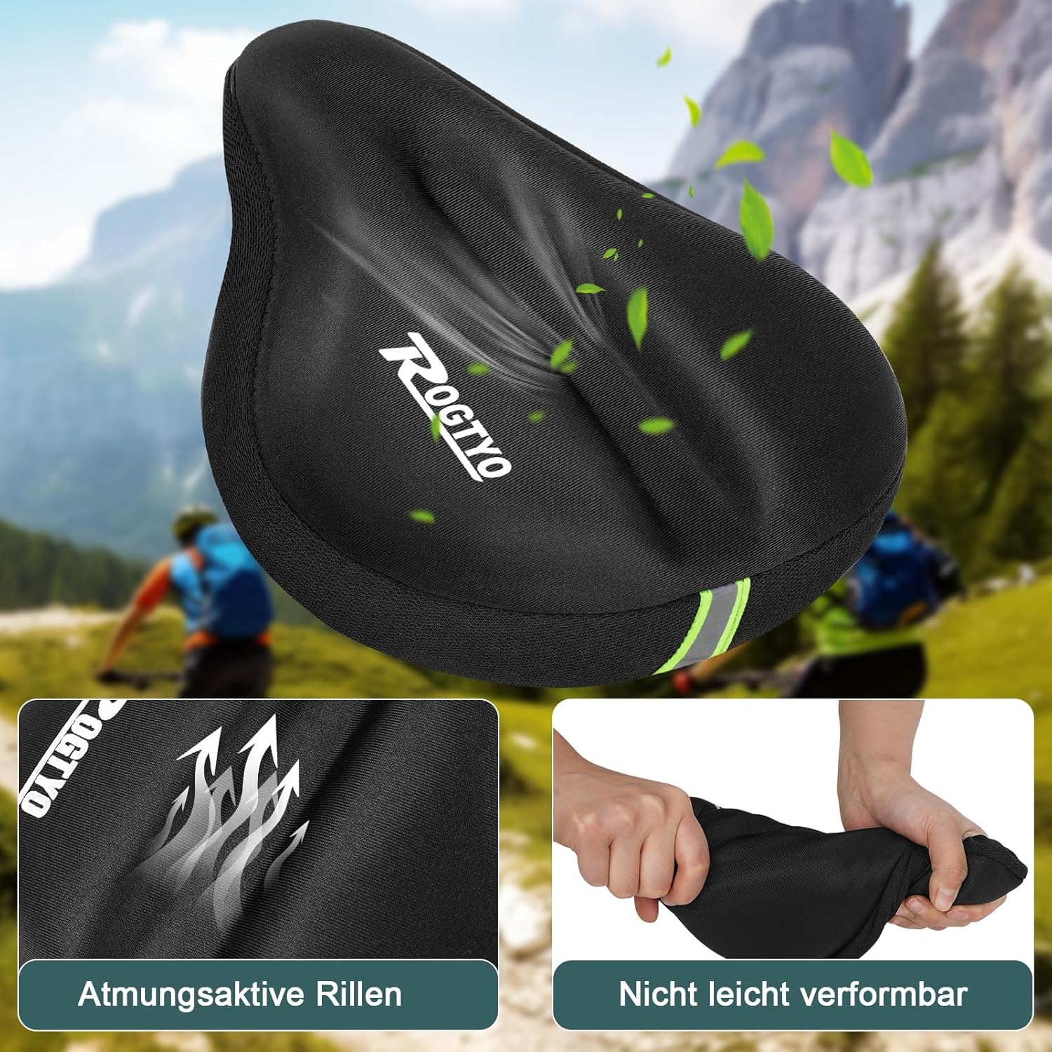 Thumbnail 2 de ROGTYO Saddle Cover Gel Cover: Memory Foam Comfort for Standard Bicycle Seats